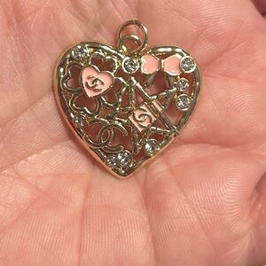 Upcycled CC heart charm